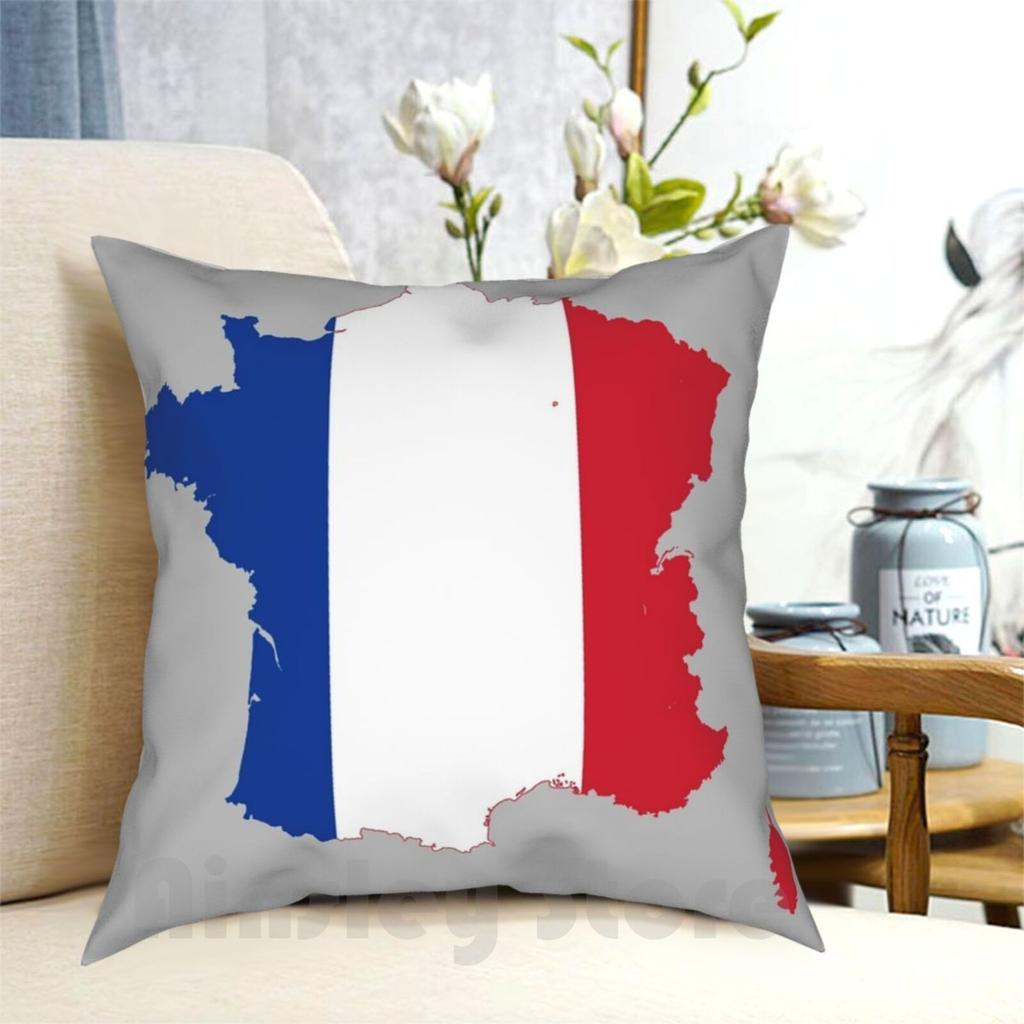 Flag Map Of France Pillow Case Printed Home Soft DIY Pillow Cover Flag Map Of France France Map France Flag France Symbol