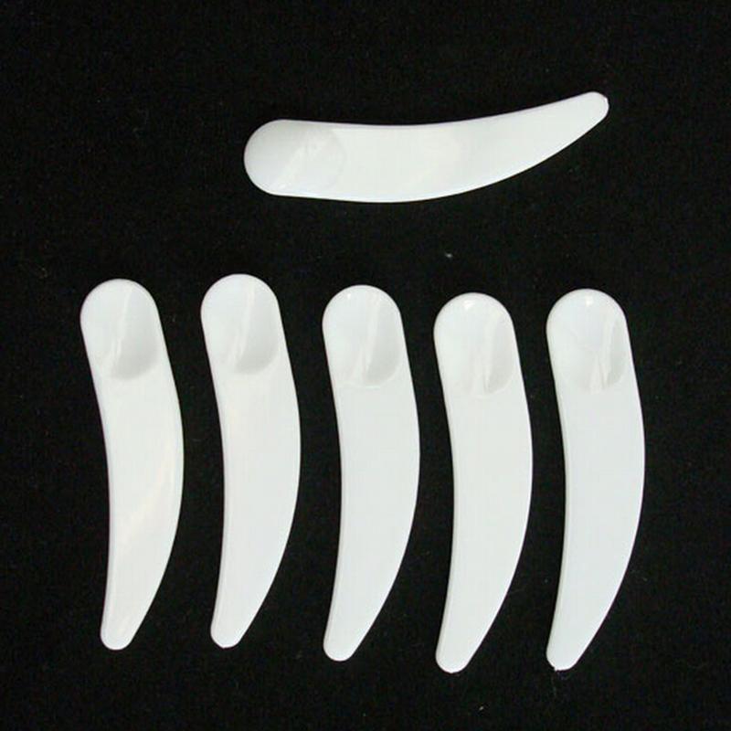 

10 Pcs Mini Cosmetic Spatula Scoop Disposable White Cosmetic Mask Plastic Spoon