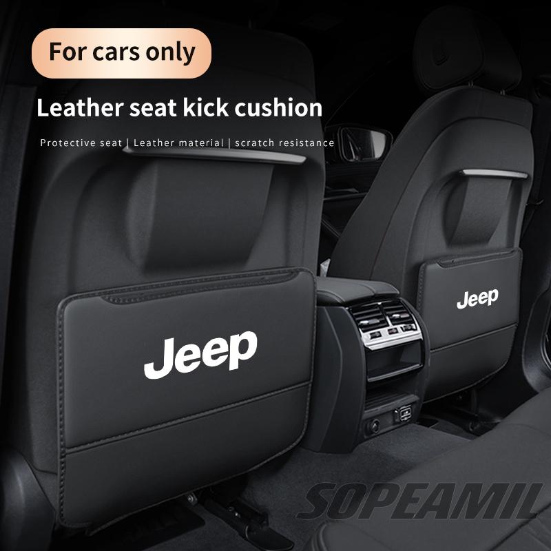 Car Seat Back AntiKick Pad Rear Seat Storage Bag Jeep Wrangler JK JL Grand Cherokee Renegade Compass Gladiator Patriot Commander ALQ1