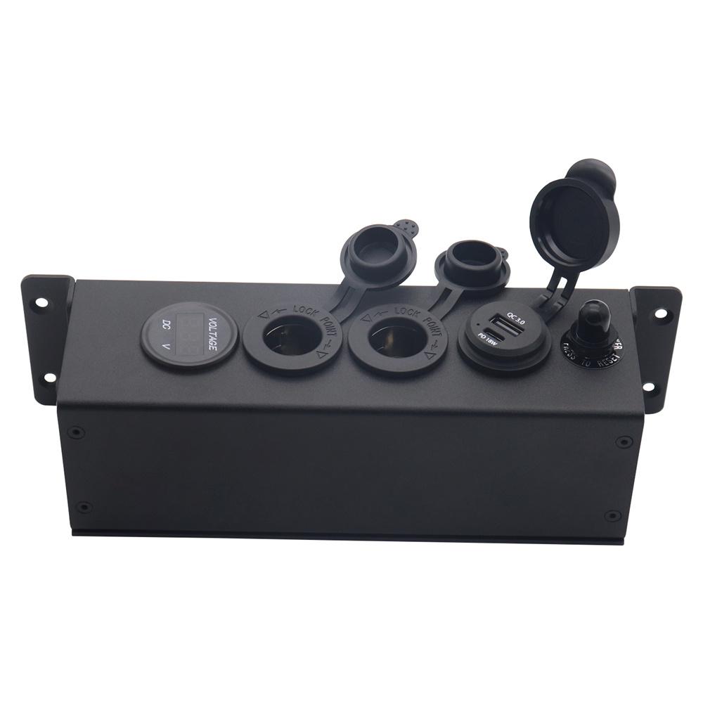12/24V Control Box With Power Sockets USB+TYPE-C 8AWG Anderson Plug Replacement