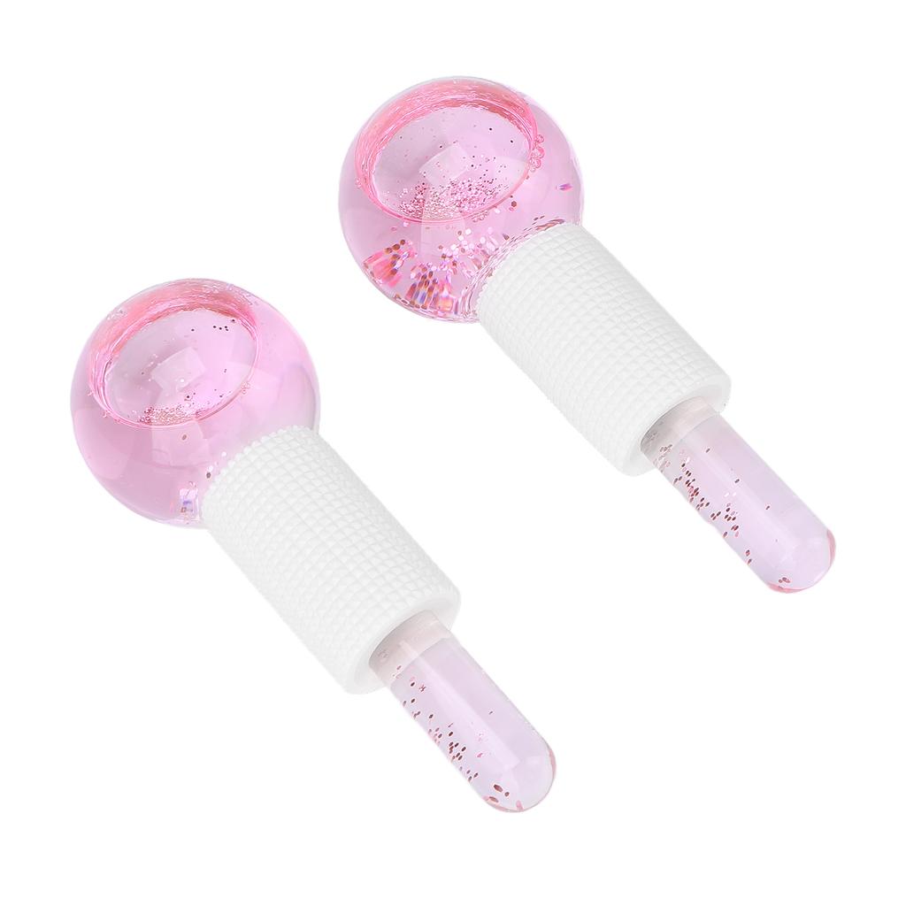 2pcs Cold Ice Globes Skin Massagers Globes Facial Ice Beauty Ball Glass Face Roller Balls Reduce Puffiness Massage