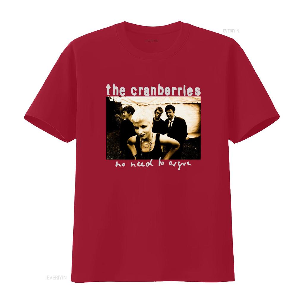 Vintage 90s The Cranberries Band T Shirt Retro Style with Image and No Need To Cry Text Print Vintage Washed Versatile