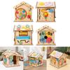 Wooden Busy House Toy For Kids With Educational Activities And Multifunctional Puzzle