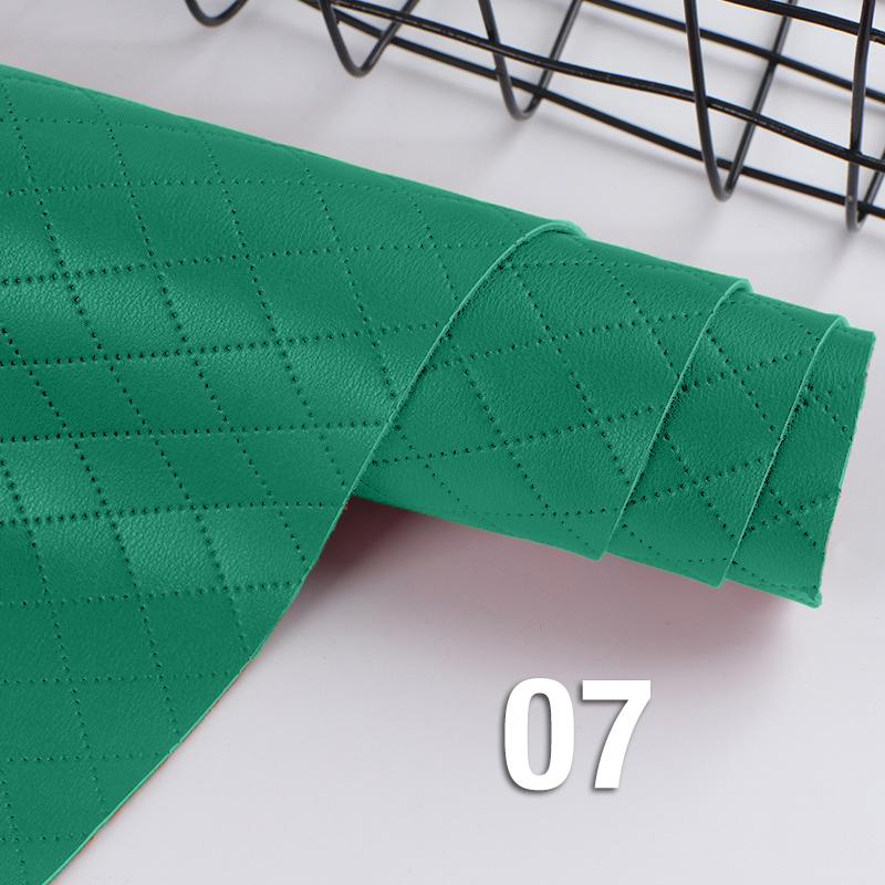 1/2 Yards Rhombus Plaid PU Lederstoff 1mm weiches elastisches Leder für DIY Sofa Schuhtaschen Auto Interieur Tischmatte Home Polster