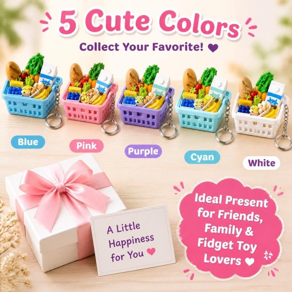 Satisfying Clicking Sound Fidget Toy Cute Basket Appearance Bag Pendant  Release Daily Stress