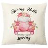 Pillow Nordic Linen Pillow Cover Spring Living Room Sofa Cushion Lumbar Cushion