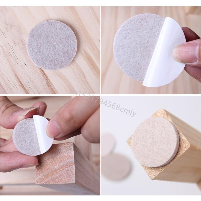 72Pcs Felt Chair Leg Pad Adhesive Floor Scratch and Noise Reducers 6XDE