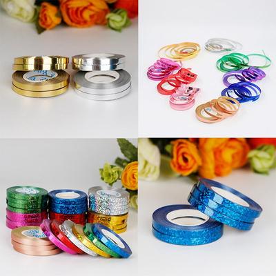 Ceremony Decoration Ribbon Party Wedding Tied Balloon Glossy 100PCS 10M Laser Supplies Wholesale Ribbon Colorful Circle