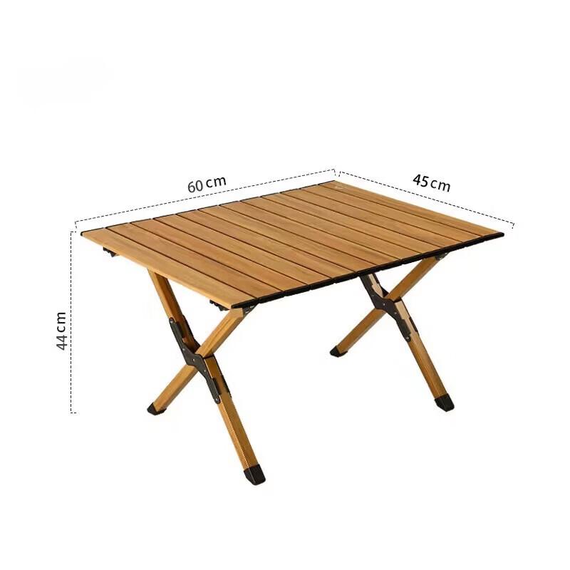 ZISIZ Outdoor Portable Roll-Up Aluminum Camping Table