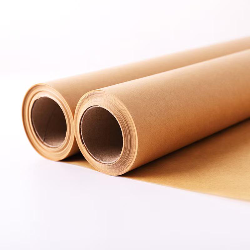 Original Holzfarbenes Silikonöl Back- und Grillpapier - Gelbes Kraftpapier für die Küchenölabsorption.