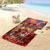Haaland'S Dynamic Leap Manchester City'S Star Forward Action Beach Towel Portable For Travel Beach Towel For Vacation Photos Swim Seaside