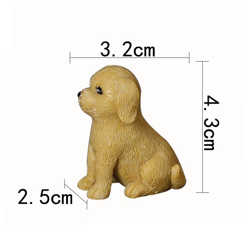 Creative Small Cute Resin Animal Shape Flower Pet Figure Diy Micro Landscape Doll Ornament