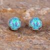Round Four Claw Micro Set Zircon Antique Fried Dough Twists Thick Bottom Earrings Are Simple and Versatile
