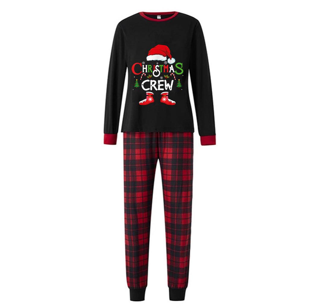 Christmas Print Family Set Long Sleeved Top And Pants Family Set Parent-child Outfit