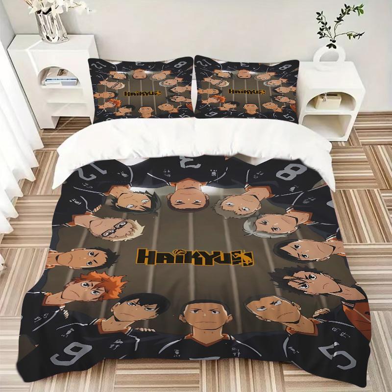 

3pcs volleyball Bedding Set Down Comforter Cover and Pillowcases, Suitable for All Seasons(No Insert)-0729037 135x200cm