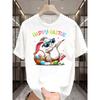 Men's Casual T Shirt Happy Easter Bunny Fashion Glasses Egg Basket Graphic Tees Men Fashion Holiday Gift Adult Men