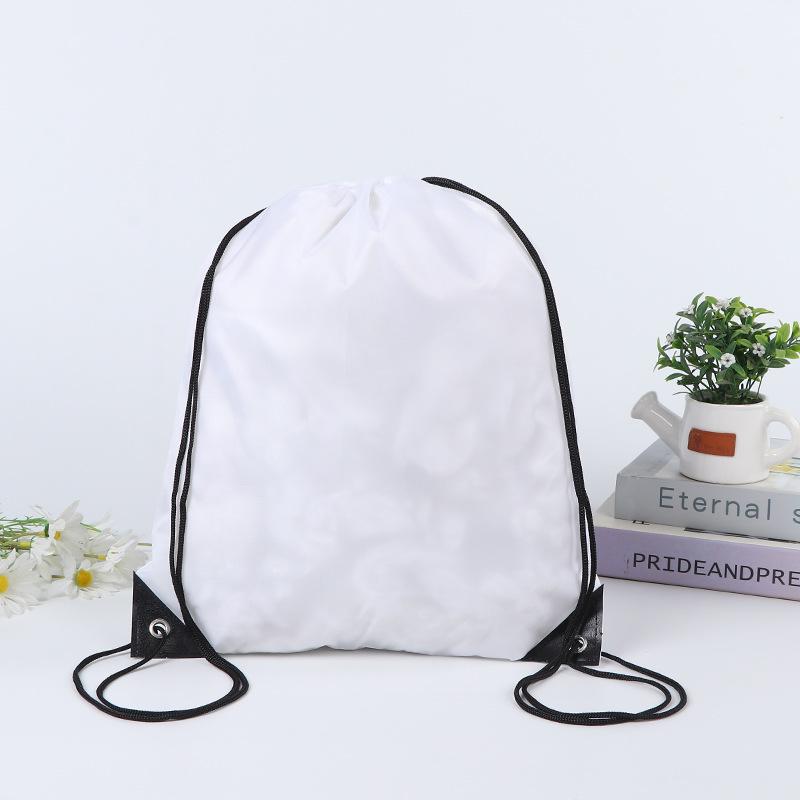 Blank Polyester Drawstring Bag for Marathons: Customizable Sports and Event Backpack