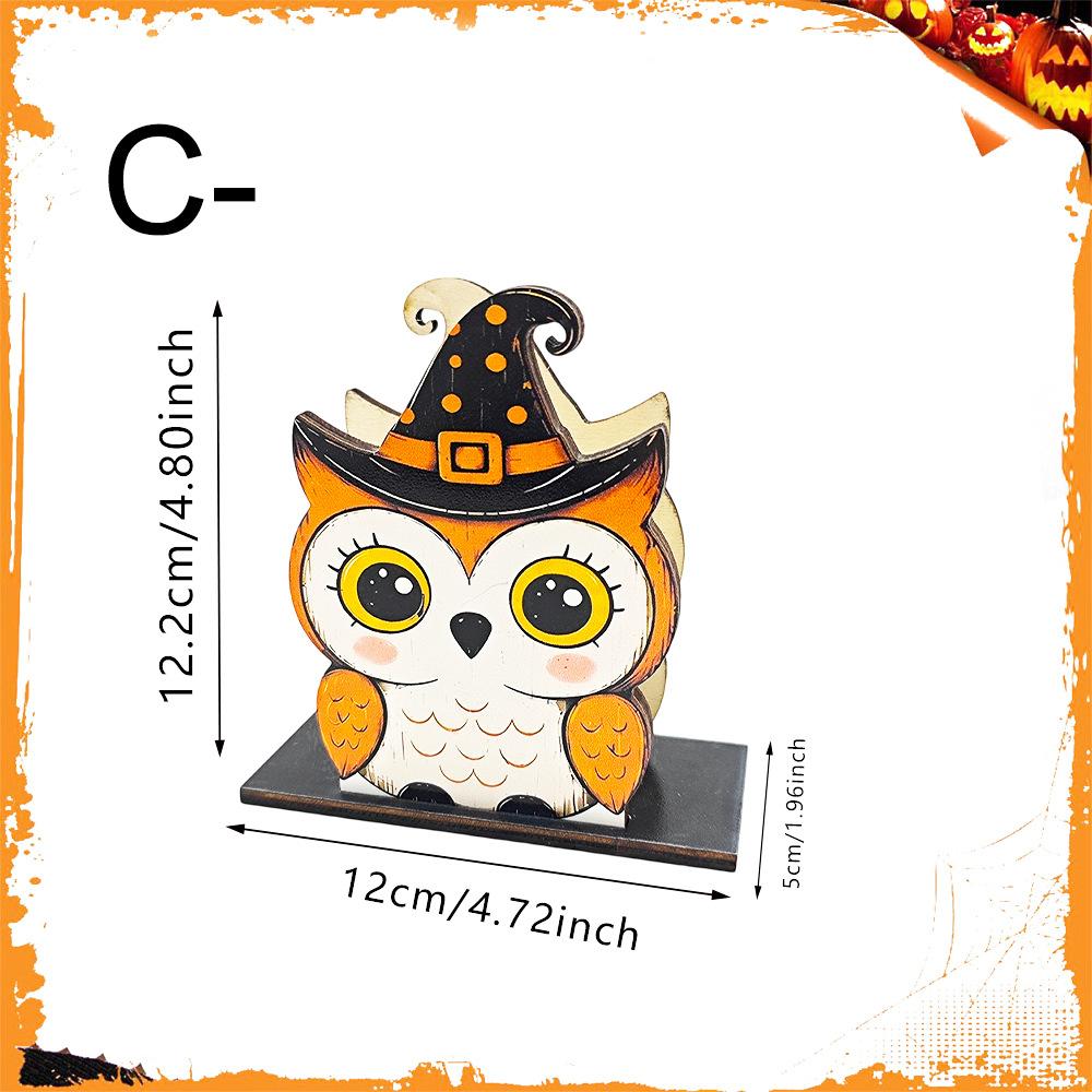Halloween Cute Black Cat Fox Ghost Wooden Napkin Holder for Festive Table Decoration, Paper Towel Storage Rack with Festive Atmosphere