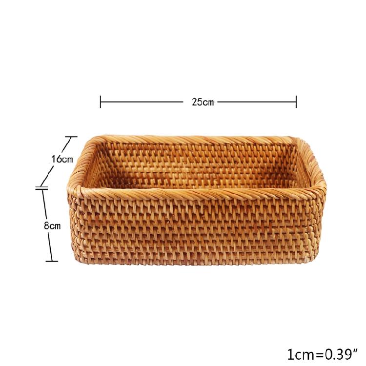 Household Wicker Bread Storage Basket Display Tray Decorative Empty Gift Basket