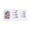24pcs Leopard Print Faux Pearl False Nails Girls Full Cover Fake Nail Tip Manicure Tool
