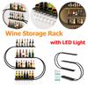 Wine Storage Rack Large Capacity Bar Liquor Bottle Display Shelf Hanging Wine Glass Holder for Home Bar Dining Room Decorative