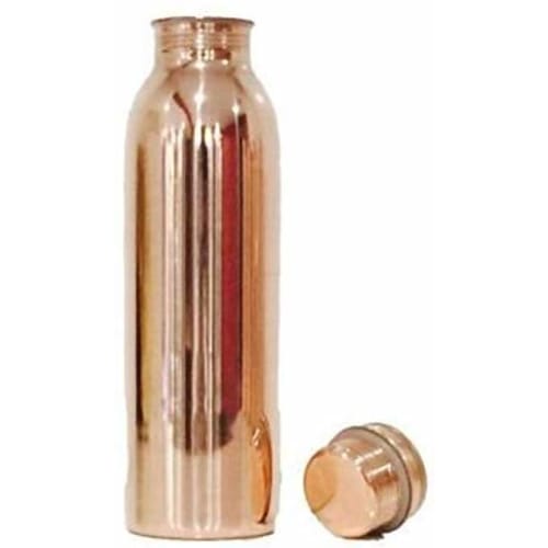 Pure Copper Water Bottle, Ayurvedic Copper Container for Sports, Fitness, Yoga, and Natural Wellness, 1000ml (32 Oz), Leak-Proof, Joint-Free (1 Pack)