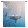 Sea Shark Tulle Curtains for Living Room Printed Sheer Voile Curtain for Bedroom Window Screening Drapes Blinds Home Decor