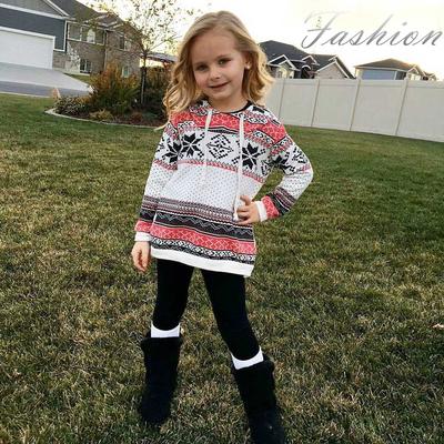 Toddler Kids Baby Girl Stripe Hoodie Sweatshirt Pullover Tops Christmas Clothes