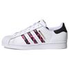 Adidas Originals Superstar Synthetic Leather Durable Low-Top Skate Shoes Women Sneakers White Black Pink FX6037