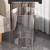 Acrylic Luxury Transparent Trash Bin - Versatile for Living Room, Kitchen, or Bathroom