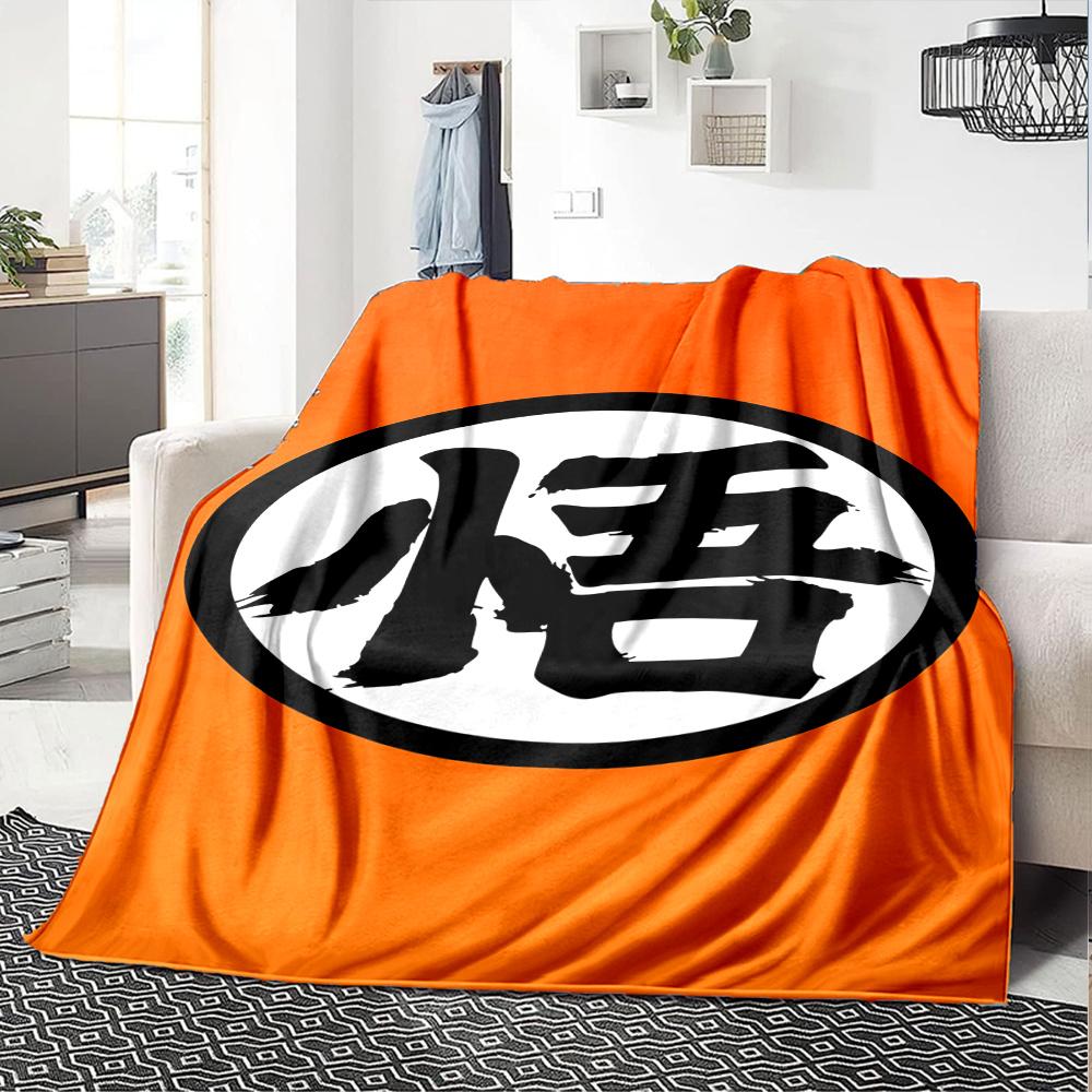 1pz Coperta in Flanella con Motivo Logo Dragon Ball Z Adatta a Tutte le Stagioni Per Arredamento Casa Calore e Comfort Regali Regalo Festivo