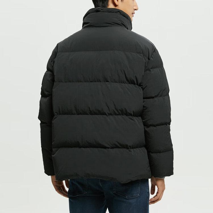 Calvin Klein Solid Color Stand Collar Printed Quilting Casual Down Jacket Men Outerwear Black J322365-BEH