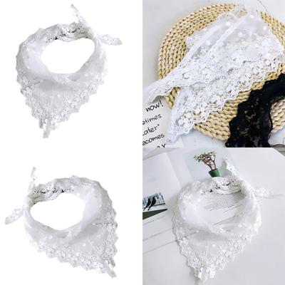 Vintage Spitzenkopftuch für Damen Dreieckstuch Haartuch Stirnband Bandanas Weibliches Haarteil Elegante Dekorationen