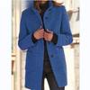 IHUASU Vintage Casual Lattice Print Long Sleeve Polo Neck Jacket for Autumn/Winter