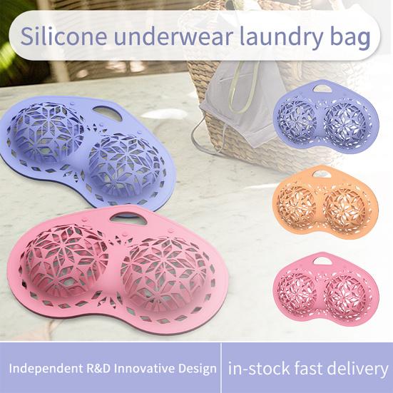 Underwear Laundry Bag Silicone Bra Cleaning Bag Hollow Structure Design Underwear Washing Bag for Home