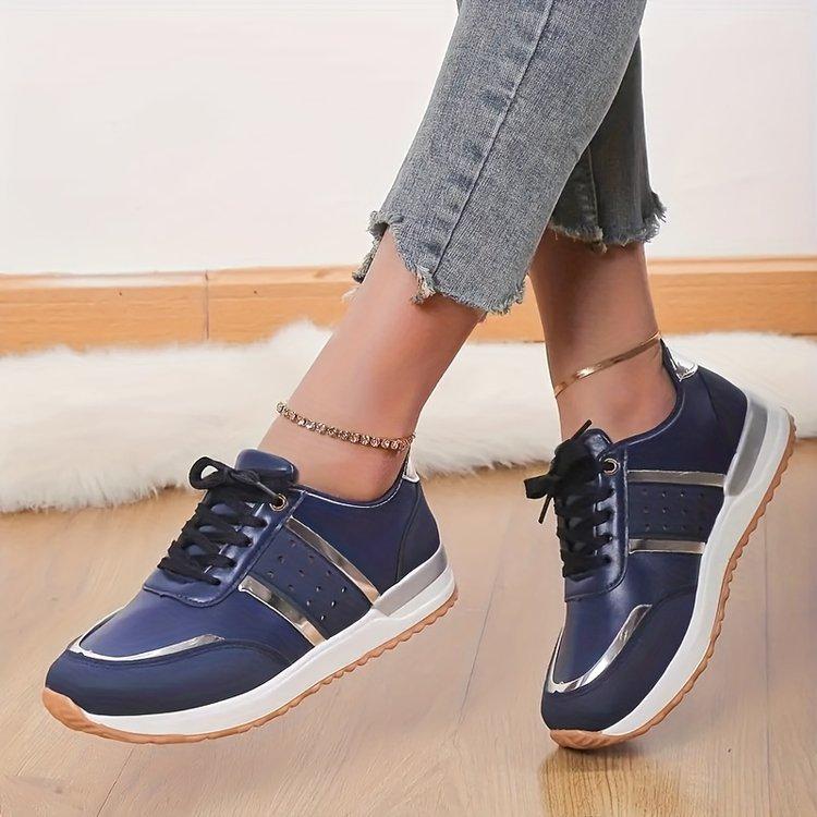 Cross strap casual round head muffin sole single shoes classic color matching single shoes