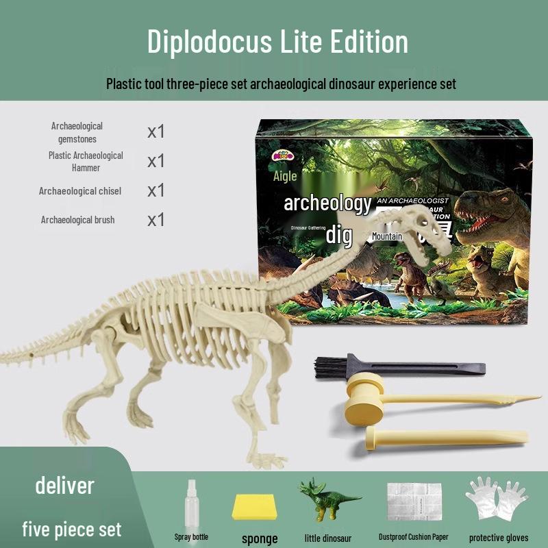 Dinosaur Fossil Excavation Toy: Gem and Skeleton Treasure for Kids