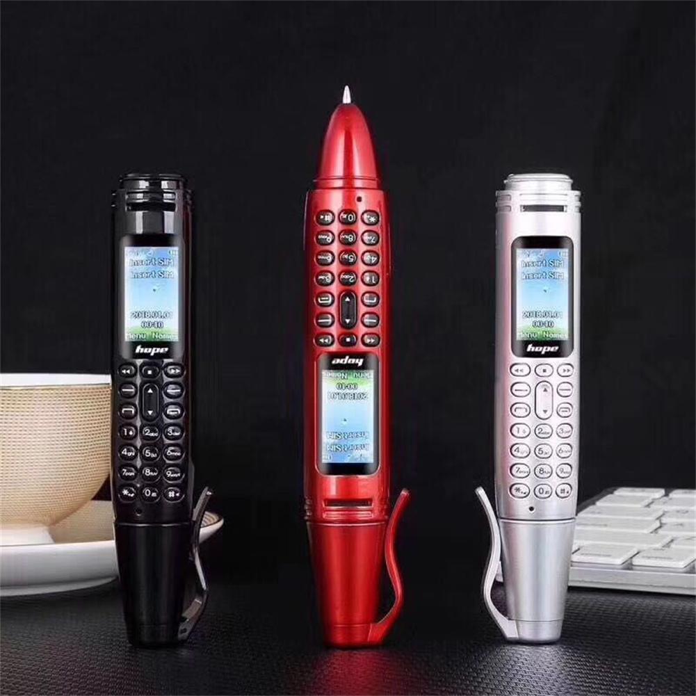 Ak007 Pen Type Mini Mobile Phone 0.96 Inch Screen Gsm Bluetooth-compatible Camera Dialer With Voice Recorder