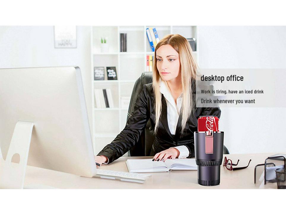 Portable Car Heating and Cooling Cup: Compact Hot/Cold Cup Refrigerator for Home and Vehicle Use