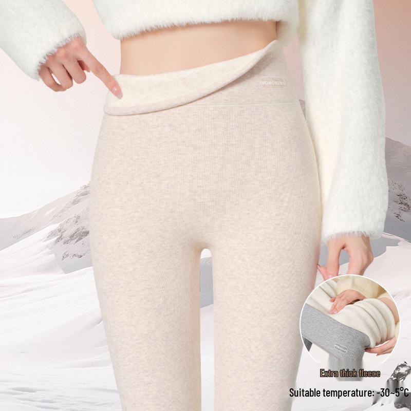 Northeast Women's Cold-Resistant Cashmere Silk Cotton Fleece-Lined Winter Base Layer Pants