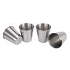 1Set/4pcs 70ml Baijiu Metal Cup, Stainless Steel Small Wine Glass 4 Cups Plus Cup Set, Camping Spirit Cup Set