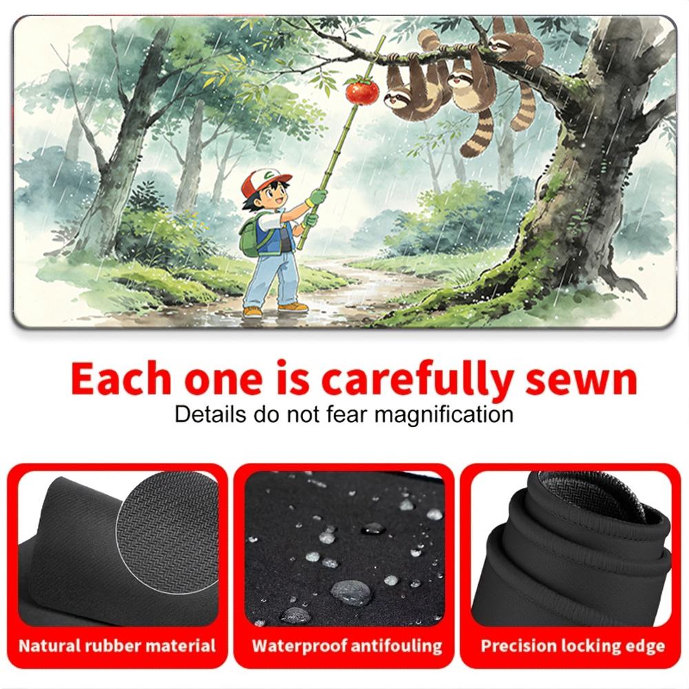 Snorlax Mountain Meadow Gaming Desk Mat NonSlip Washable Mouse Pad 30x80x0.2cm