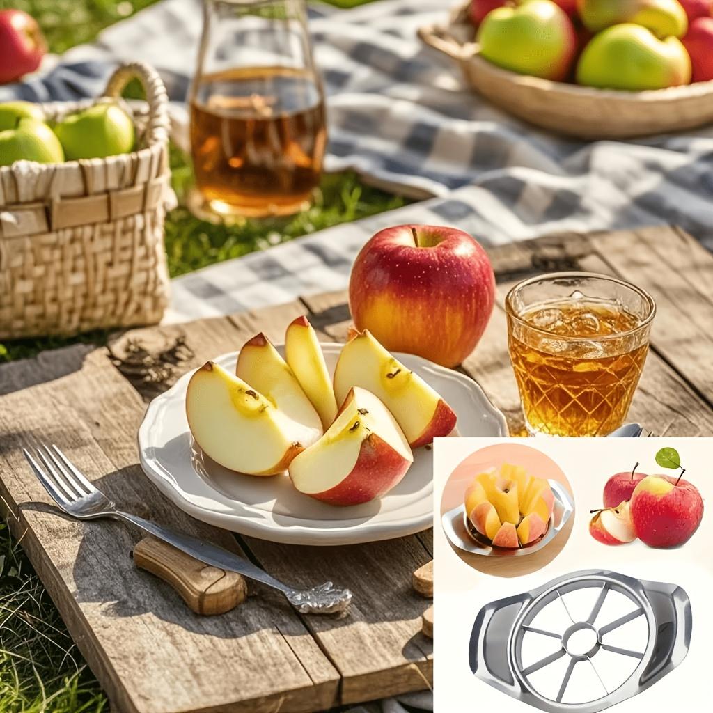 Stainless steel apple slicer Reusable corer and divider Creative Fruit Cutter Essential kitchen gadgets Very suitable for outdoor picnics and