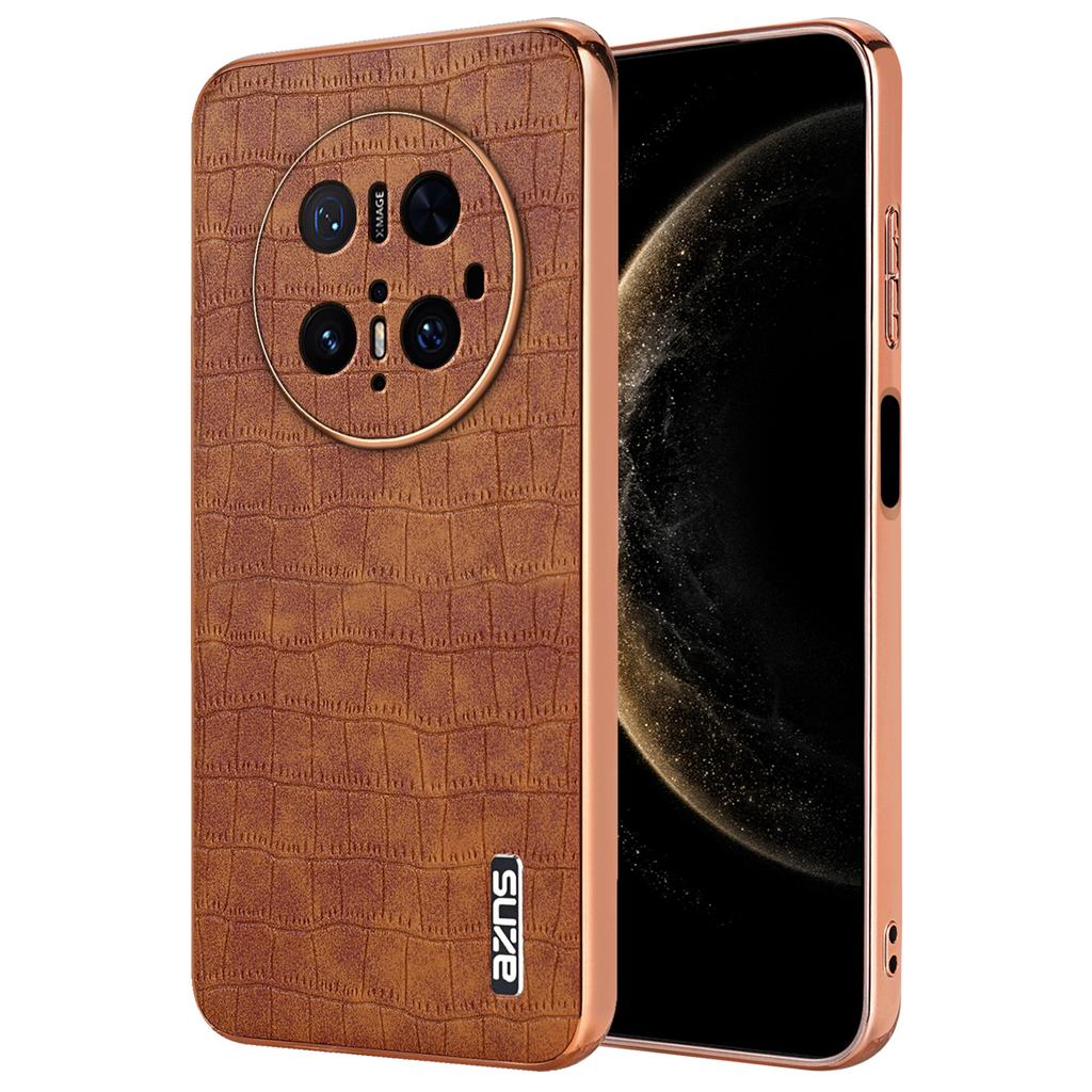 AZNS For Huawei Mate 70 Pro/70 Pro+ Case Electroplating Crocodile Texture PU+TPU Phone Cover