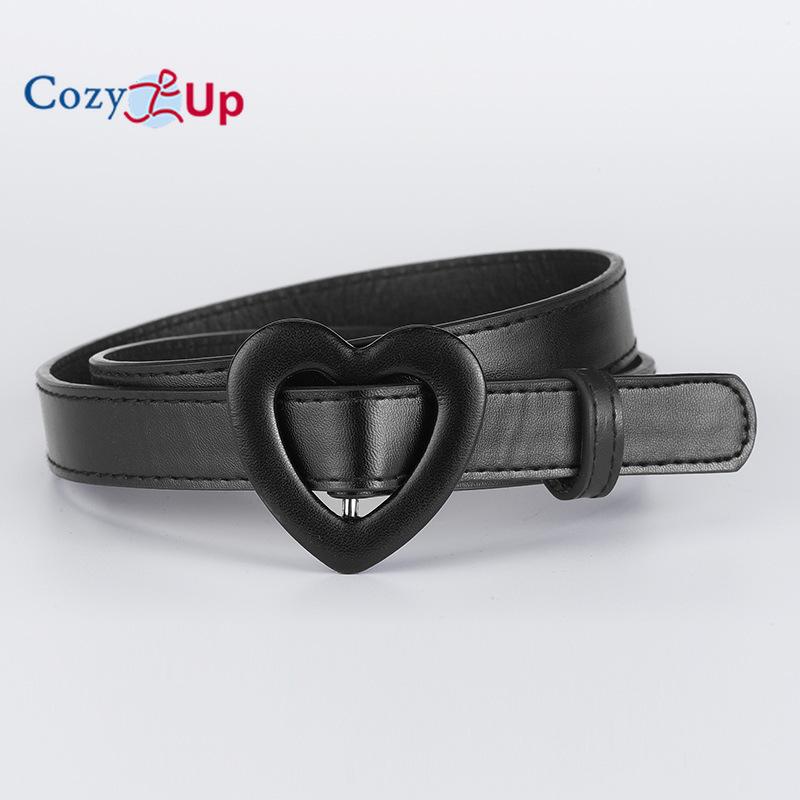Love Buckle PU Pin Buckle Thin Waist Belt Casual Decoration with The Same Style of Children's Belt for Men and Women