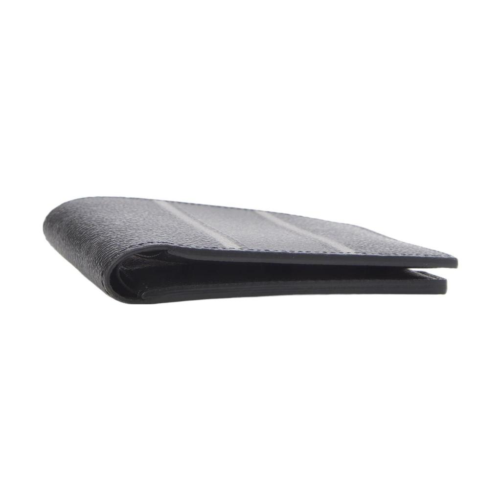 Louis Vuitton Monogram Print Double Fold Coated Canvas Wallet Unisex Wallet Black M64439