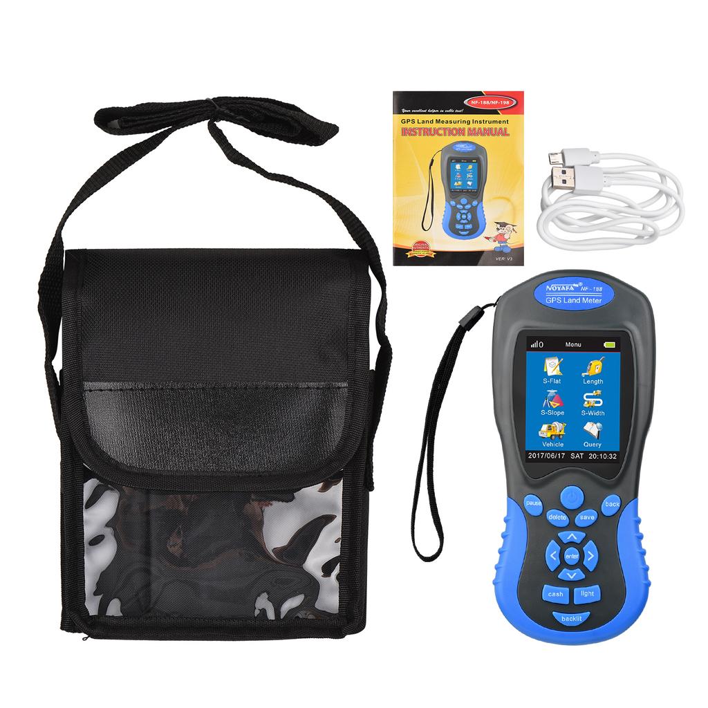NOYAFA NF 198 GPS Land Meter Handheld Digital LCD Farmland Area Length Height Pressure Satellite Measuring Device,