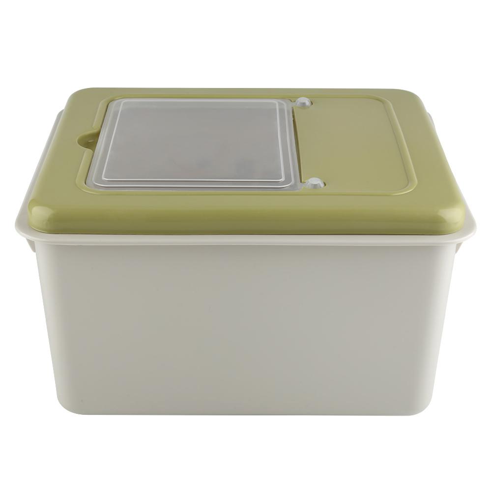 Portable Rice Storage Bin Kitchen Plastic Cereal Grain Bean Food Storing Box Food Container(#2)