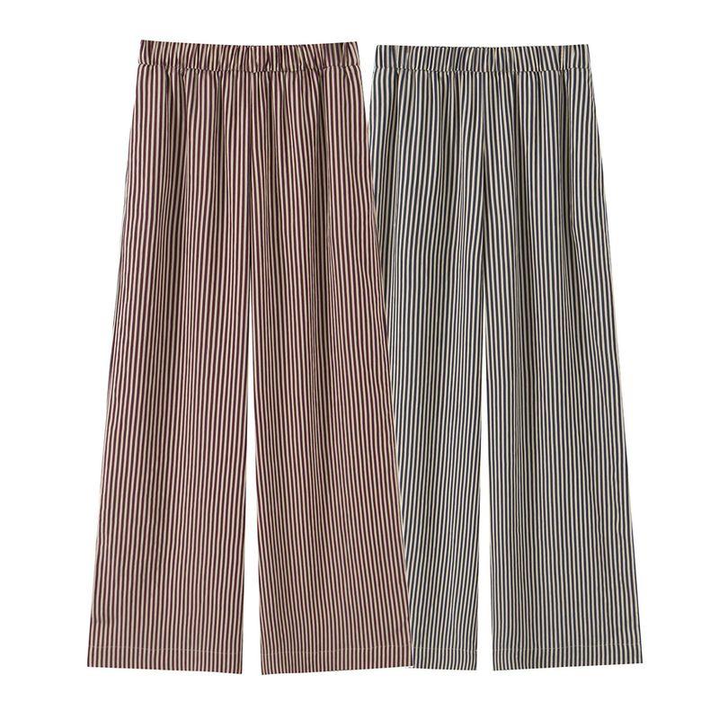 Kaslead New Women clothes Western Style Fashion Simple and Versatile Stripe Drape Pants 3717040