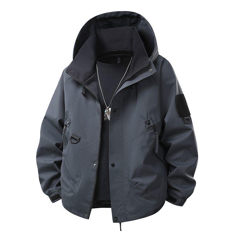 

Мужская демисезонная куртка для альпинизма, ветрозащитная и куртка-дофамин S серый